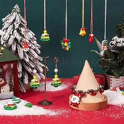 48pcs 12 Arten Weihnachtsthema-undurchsichtige Harzanhänger&nbsp;RESI-SC0005-66