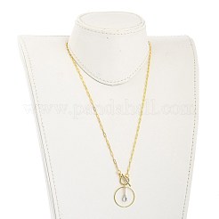 Collane con pendente in vetro trasparente a goccia&nbsp;NJEW-JN03038-03