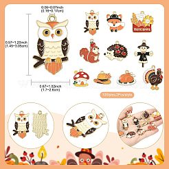 20 Stück 10 Stile Thanksgiving-Thema Legierung Emaille Anhänger&nbsp;FIND-FS0004-84