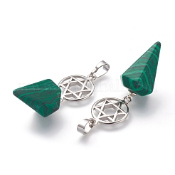Ciondoli malachite sintetici&nbsp;G-O194-09