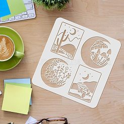Wiederverwendbare Zeichenschablonen aus Kunststoff&nbsp;DIY-WH0172-395