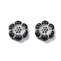 Schwarze opake Acrylperlen&nbsp;LS-OACR-G016-32B