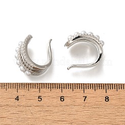 Orecchini a polsino in ottone placcato a cremagliera con micro pavé di zirconi cubici&nbsp;EJEW-H143-29P
