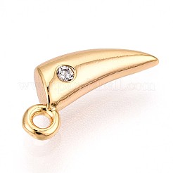 Pendentifs en laiton zircon cubique transparent&nbsp;KK-T075-03G