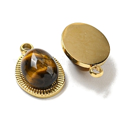 Natürliche ovale Tigerauge-Anhänger&nbsp;STAS-L278-126G