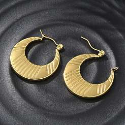 Orecchini a cerchio in acciaio inossidabile 304 per donna&nbsp;EJEW-L296-042G