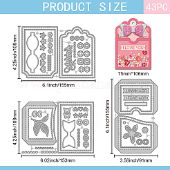 3 Stück Stanzschablonen aus Karbonstahl mit Taschenmotiv in 3 Stilen&nbsp;DIY-WH0309-3904