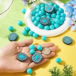 56 pièces 4 styles de perles de silicone&nbsp;FIND-TA0010-75A