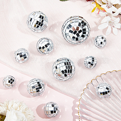 11 décoration de gâteau en forme de boule disco en plastique et en verre&nbsp;FEPA-CP0001-01