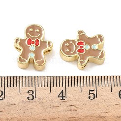 Perles de Noël en laiton émaillé&nbsp;KK-I474-G03