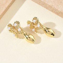 Boucles d'oreilles en laiton pour femmes&nbsp;EJEW-A168-12G