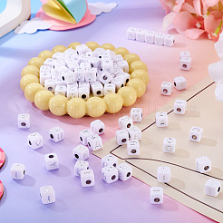 150pcs 5 Arten undurchsichtige Acrylperlen&nbsp;SACR-TA0001-73