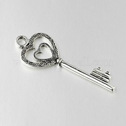 Tibetischer stil Aluminium Anhänger & Charms&nbsp;LS-PALLOY-AD125371-AS-NF