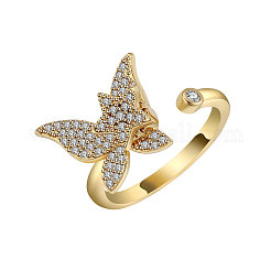 Anillos giratorios de latón con micropavé de circonitas cúbicas para mujer&nbsp;FS-WG7CCCF-03