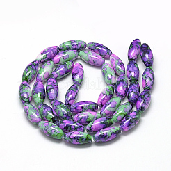 Perline di vetro vernice cottura fili&nbsp;DGLA-S115-22x10mm-S17