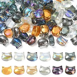 100pcs 10 Farben galvanisieren Glasperlen&nbsp;EGLA-YW0005-25