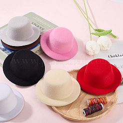 8 Stück 8 Farben Eva Stoff Pillbox Stewardess Fascinator Hut Basis für Millinery&nbsp;AJEW-GF0010-94