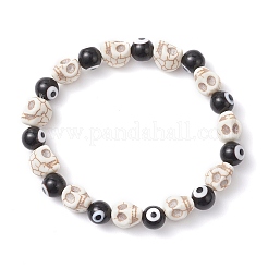 Braccialetti elastici con perline rotonde&nbsp;BJEW-JB12268-01