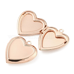 Ciondolo a forma di cuore in ottone placcato a cremagliera&nbsp;KK-T071-11RG