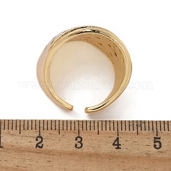 Mikropavé-Manschettenringe aus klarem Zirkonia aus Messing für Damen&nbsp;RJEW-U041-07G