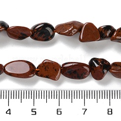 Natur Mahagoni Obsidian Perlen Stränge&nbsp;G-P497-01C-05