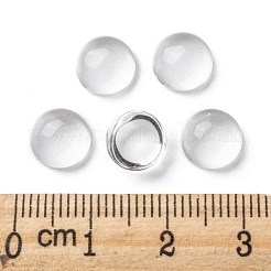 Transparent halbrund Glas Cabochons&nbsp;GGLA-R027-8mm