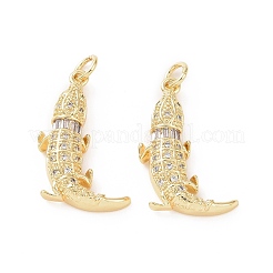 Ottone micro spianare pendenti zirconi&nbsp;ZIRC-P106-18G