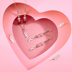 6 pieza de 925 dijes de palabra de amor de plata esterlina&nbsp;STER-PH0003-14