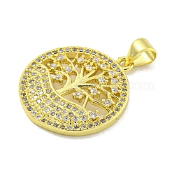 Ciondoli in ottone con placcatura a cremagliera con micro pavé di zirconi chiari&nbsp;KK-B091-40G