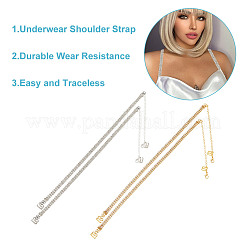 Correas de sujetador antideslizantes con rhinestone de latón&nbsp;FIND-GO00010