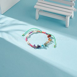 Braccialetti di perline intrecciate con pietre miste naturali e sintetiche&nbsp;BJEW-JB08719-01