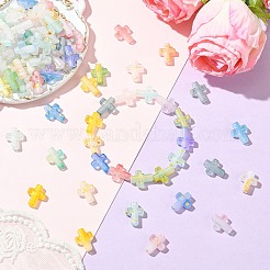 300 Stück transparente Acrylperlen in 10 Farben mit Farbverlauf.&nbsp;OACR-CJ0002-44