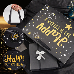 Papiertragetaschen mit Henkeln und Aufdruck zum Geburtstag&nbsp;CARB-WH20001-01D