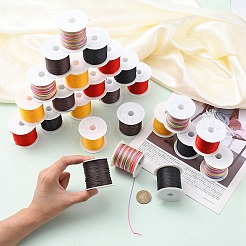 5 Rolle 5 Farben 3-fädiges Nylon-Perlgarn&nbsp;NWIR-YW0001-06A