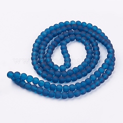 Fili di perline di vetro trasparenti per pitturare&nbsp;X-GLAA-S031-6mm-31