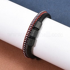 Cuir tressé bracelets multi-brins&nbsp;BJEW-Z081-15EB