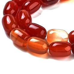 Barile pietra preziosa a forma tinto naturale agata rossa perline pietra fili&nbsp;G-S114-05