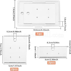 4 espositore per orecchini in acrilico in 2 stili con carta da appendere&nbsp;EDIS-FG0001-42