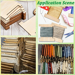 60 pièce de découpes en bois brut pour fournitures d'artisanat&nbsp;DIY-SC0031-12A