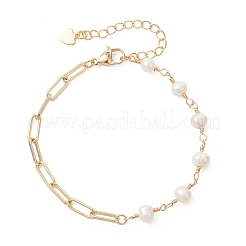 Bracelets de chaîne de trombone en laiton&nbsp;BJEW-JB13241
