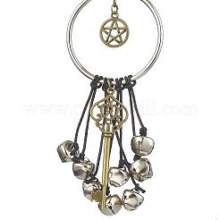Decorazioni con ciondolo a forma di stella e anello in lega&nbsp;HJEW-JM02170-01