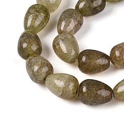 Perles de verre craquelé cuites au four&nbsp;DGLA-N019-03A-09