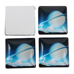 Himmel gedruckte sternenglas quadrat cabochons&nbsp;LS-X-GGLA-N001-10mm-D24