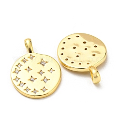 Pendentifs avec zircon cubiques à micro-pavés en laiton&nbsp;X-KK-Q809-06G