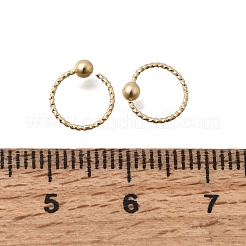 Nasenring mit Messingkugel und Klemmkugel&nbsp;AJEW-G075-01G-01