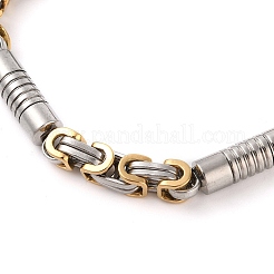 PVD-Vakuumbeschichtung 201 Edelstahl-Säulenglieder und byzantinische Kettenarmbänder&nbsp;BJEW-Z023-09P-1