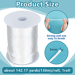 130 m de cordon de satin queue de rat en nylon&nbsp;NWIR-WH0005-12A
