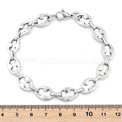 Bracelets à maillons ovales en acier inoxydable 304 pour femmes et hommes&nbsp;BJEW-F488-48B-P