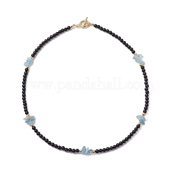 Natürliche schwarze Onyx Halskette&nbsp;NJEW-JN04892