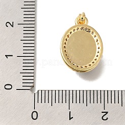 Pendenti in ottone con micro pavè di zirconi e vetro&nbsp;KK-K388-32G